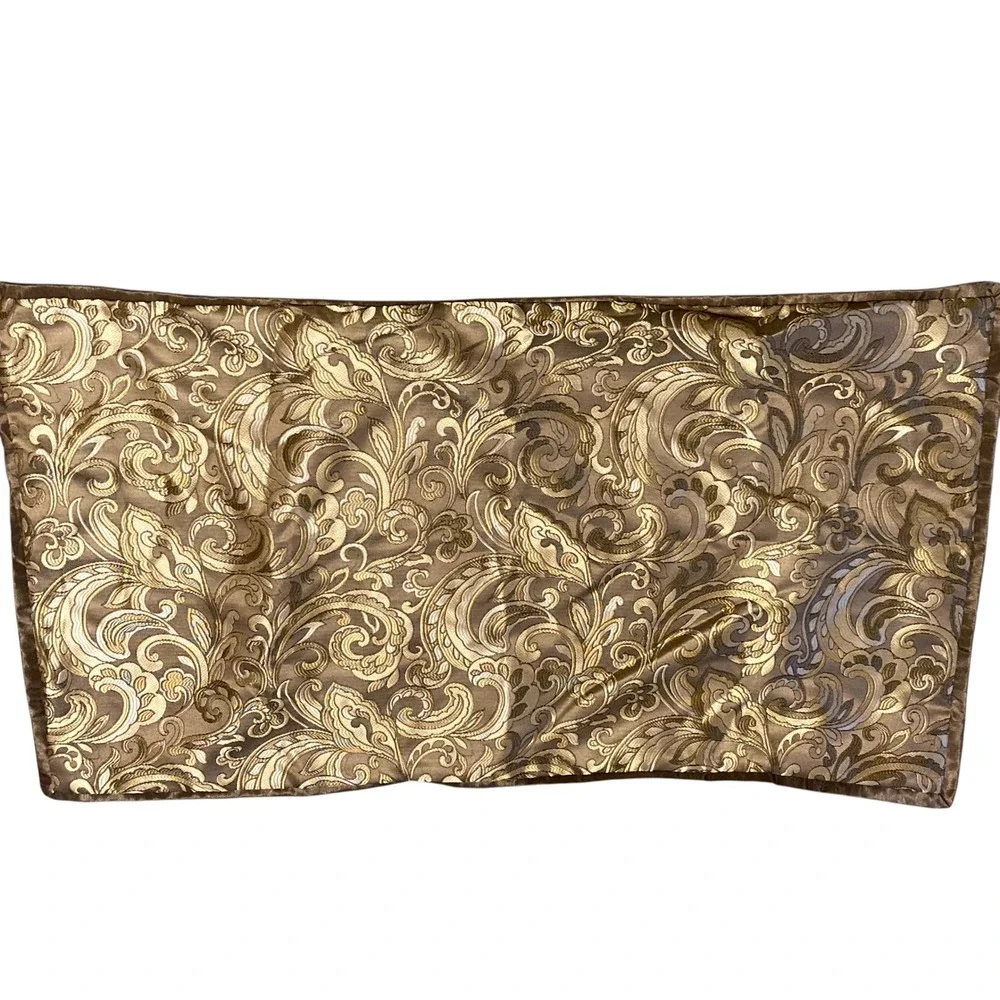 Regency Heights King Pillow Sham Bronze Gold Jacquard Damask Scroll Traditional‎